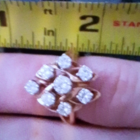 Beautiful custom one of a kind 14 kt good w natural diamonds close to 2.25 carat - Picture 7 of 8